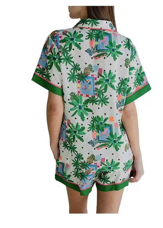 Swim Club Pajama Short Set