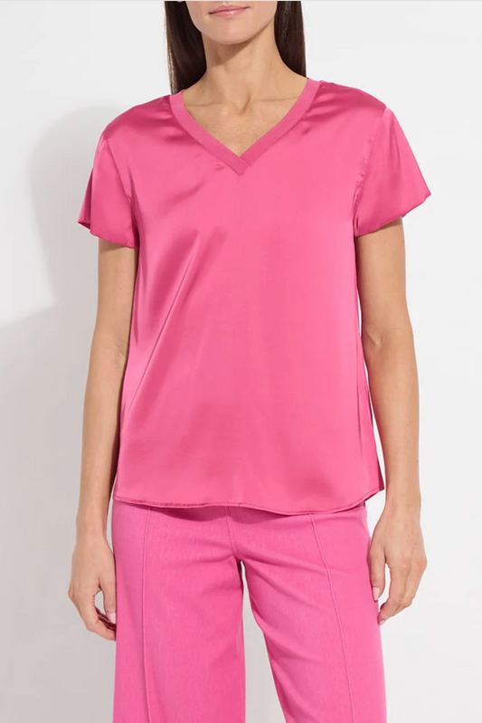 Saori V-Neck Mix Media Top