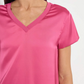Saori V-Neck Mix Media Top