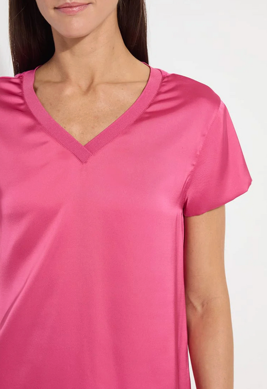 Saori V-Neck Mix Media Top