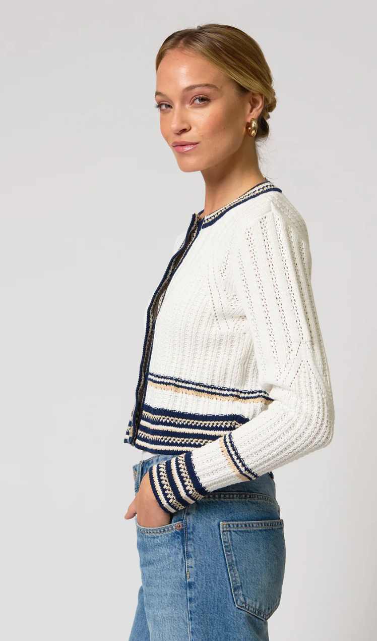 Francie Novelty Stitch Cardigan