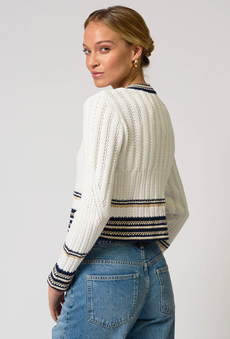 Francie Novelty Stitch Cardigan