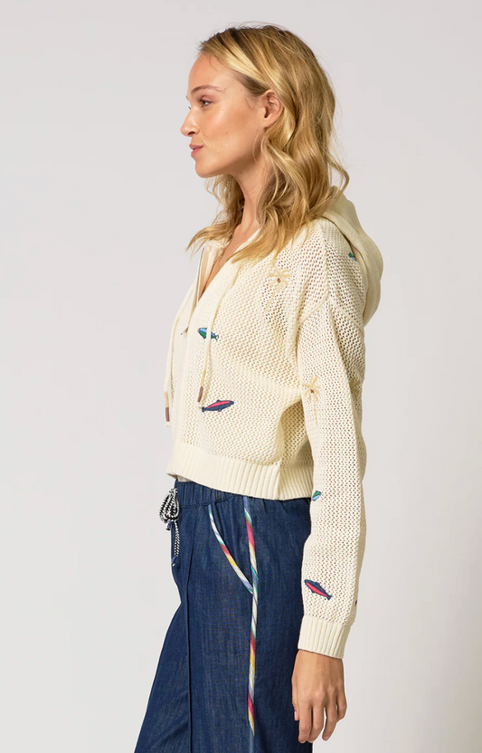 Eden Palm Tree Mesh Cardigan