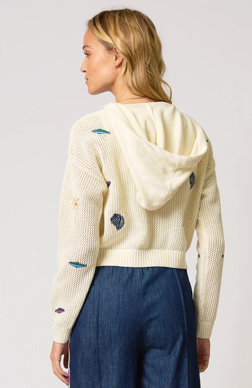 Eden Palm Tree Mesh Cardigan