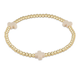 EGIRL Small Signature Cross Color Bead Bracelet