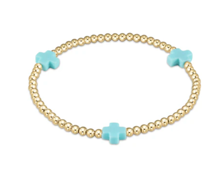 EGIRL Small Signature Cross Color Bead Bracelet