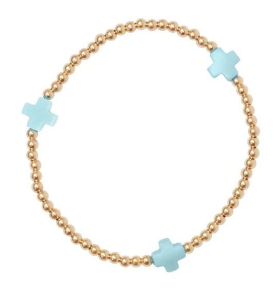 EGIRL Signature Cross Pattern Color Bead Bracelet