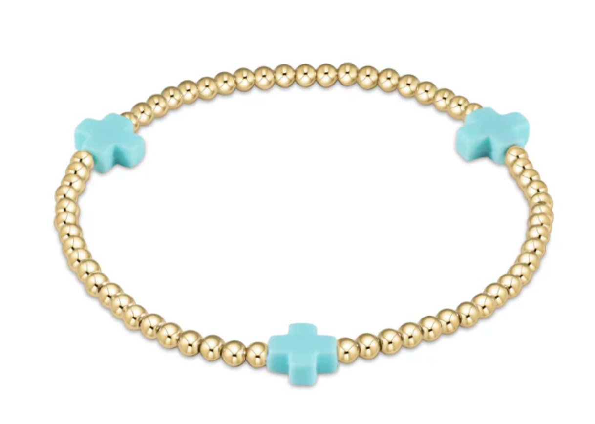 EGIRL Signature Cross Pattern Color Bead Bracelet