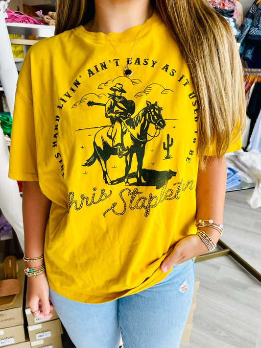 Chris Stapleton Livin' BF Tee Golden Daze : Large