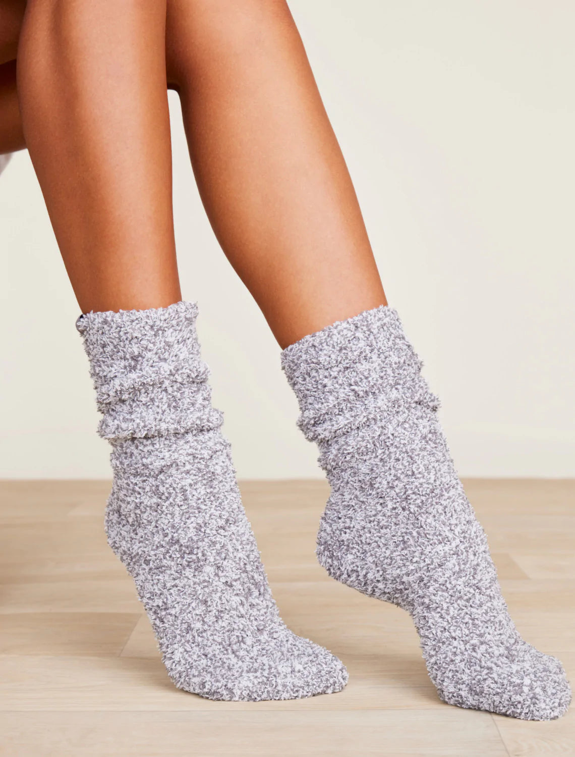 Barefoot Dreams CozyChic Socks, Graphite/White